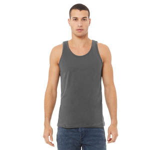 Camiseta sin mangas BELLA+CANVAS unisex para hombre, personalizada, de algodón transpirable, cuello redondo, 180g, para gimnasio, ajustada y acanalada - Product Image 5