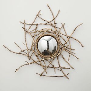 Round Wooden Branch Framed Wall <b>Mirror</b> Rustic Handmade Decorative <b>Mirror</b> - Product Image 3
