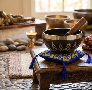 Bol chantant tibétain artisanal en laiton de qualité supérieure pour la méditation, les centres de bien-être et la pleine conscience, personnalisation de la marque - Product Image 1
