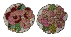 Napperons perlés faits à la main et sous-verres en pierre de verre de style indien décoration de table personnalisée perles de coussin faites à la main - Product Image 3