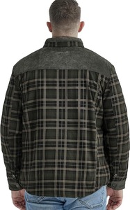 Stand Collar Autumn Full Sleeve Custom Color Oversized Heavy 100% Cotton <b>Flannel</b> Plaid Men's <b>Jacket</b> Casual Men <b>Flannel</b> <b>Jacket</b> - Product Image 2