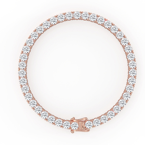 Pulsera de tenis unisex de lujo con zafiro azul y diamantes de talla brillante, oro de 14K y 18K, cierre plegable, engaste de canal y eslabones finos - Product Image 5
