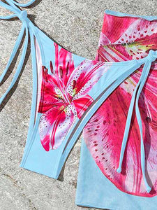 Bikinis de Color Personalizado en Oferta, Trajes de Baño Bordados, Bikini Sexy de Dos Piezas para Mujer, Conjunto de Bikini Sublimado Ecológico - Product Image 3