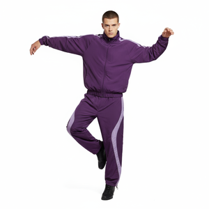 Conjunto Deportivo Personalizable y Transpirable para Hombre, Estilo Vintage 3D de los 90, Chaqueta y Pantalón de Nylon Tejido con Bloques de Color - Product Image 6