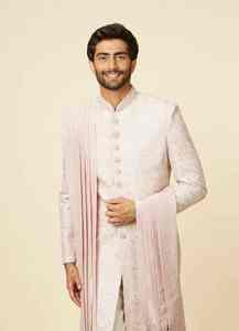 ชุดเชอร์วานีงานแต่งงานสำหรับเจ้าบ่าวชาวอินเดียและปากีสถาน  งานปักหนัก  แบบลำลอง  ป้องกันรอยยับ  ป้องกันแสงแดด  ใส่ได้ทุกฤดู - Product Image 2