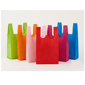 W Cut Non Woven High Quality <b>Recycled</b> Shopping Carry <b>Bag</b> 20x26Cm Custom Logo Color Design Eco Friendly Reusable <b>Bags</b> Wholesale - Product Image 5