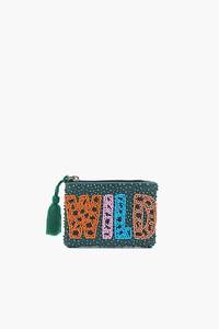 <b>Beaded</b> Coin Purse Living My Best Life Handmade Sequin Zipper Pouch Motivational Gift Bag Embroidered Statement Clutch Cotton - Product Image 5