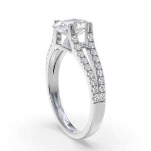 Moissanite 2.50CT Oval Diamond <b>Solitaire</b> Dual Eternity Band <b>Ring</b> Original 925 <b>Silver</b> With Gold Plated Fine Classic Style Jewelry - Product Image 3