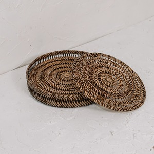 <b>Round</b> wicker placemats new arrival table decor accessory hand woven natural rattan placemat - Product Image 4
