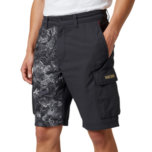 Pantalones Cortos Cargo Modernos para Hombre con Gráficos de Terreno Abstracto y Características de Almacenamiento Funcional - Product Image 1