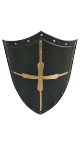 คาลวินวินงานหัตถกรรมยุคกลางมือปลอมแปลงแบบกอธิคเหล็กชั้นทองเหลืองข้ามโล่ของขวัญสำหรับ CHMON12365ฮาโลวีน - Product Image 4