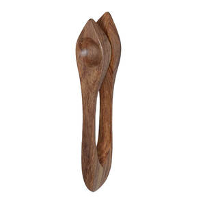 Cuchara rítmica de madera hecha a mano, instrumento de percusión musical, cuchara de madera natural para música folclórica, para músicos profesionales y principiantes - Product Image 5