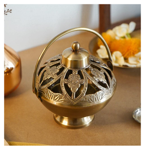 Authentic Brass Incense Burner Traditional Eco-Friendly Religious Home Decor for Meditation and Prayer - Product Image 4