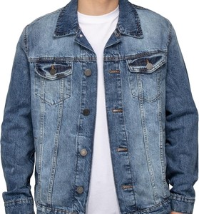Veste en jean vintage pour homme – Veste en jean intemporelle pour homme avec finition délavée, design classique et style streetwear confortable - Product Image 6