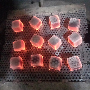 Premium cube-shaped briquettes are made from natural charcoal and <b>coconut</b> <b>shell</b> charcoal for shisha use. - Product Image 1