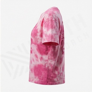 Nouveauté en gros : T-shirts pour femmes imprimés tie-dye, coupe oversize, en tissu durable, tendance et décontractés - Product Image 3