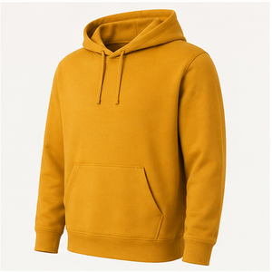 Sudadera con Capucha Clásica para Hombre, Color Mostaza Dorado, Personalizable, con Cordón Tonal y Bolsillo Canguro, MHOOD-0021 - Product Image 2