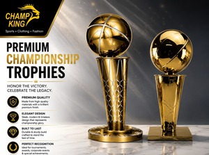 Golden Basketball <b>Trophy</b> <b>Cup</b> With Net Design Durable Metal Award For Sports Achievement Display - Product Image 6