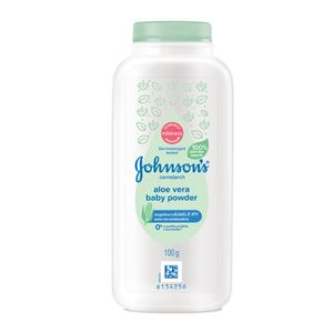 Poudre pour bébé Johnson's Baby Care, douce, sans talc, à base d'amidon de maïs, avec aloe vera, 100g - Product Image 1