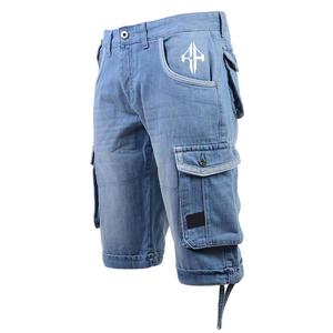 Pantalones Cortos de Mezclilla para Hombre, de Alta Calidad, con Estampado de Serigrafía, Estilo Jeans, de Pierna Ancha, Material Spandex/Poliéster - Product Image 2