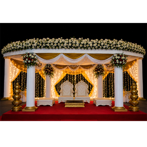 Support romain pour mariage, 4 pièces, en Fiber, élégant, blanc, FRP, - Product Image 1