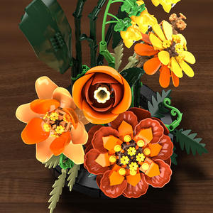 13112 963 Piezas, Bloques de Construcción de Plantas en Maceta Estilo Morandi, Adorno Floral, Ramo Ensamblado, Juguetes de Partículas Pequeñas, Regalo - Product Image 4