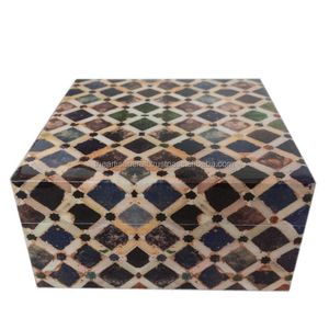 Coffrets cadeaux de travail en émail imprimés en papier MDF faits à la main pour le retour de mariage Boîtes décoratives en bois pour bijoux - Product Image 4