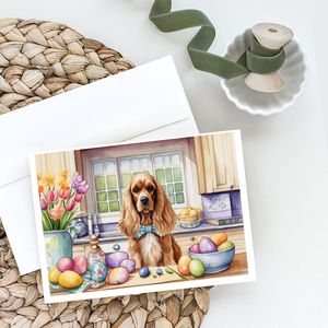 Cartes de voeux Cocker Spaniel de Pâques fantaisistes Lot de 8 cartes de note vierges de taille A7 5x7 avec enveloppes pour l'écriture de notes décoratives - Product Image 2