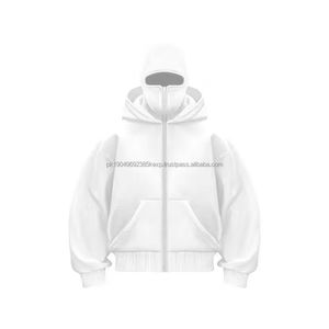 Vente en gros d'usine : Hoodie Balaclava et Hoodie Ninja, Mode Automne, Masque Personnalisé, Nouveau Hoodie d'Hiver, Vêtement d'extérieur uni, à capuche zippée - Product Image 4