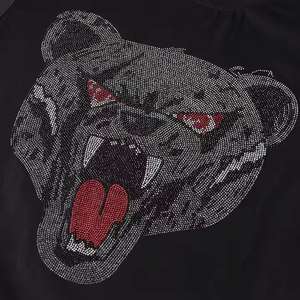 Camiseta de hombre con pedrería, 100% algodón, personalizada OEM, de corte holgado, producto de alta gama con las mejores características. - Product Image 2