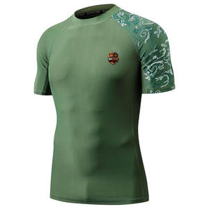 Camiseta de Compresión de Manga Corta, Transpirable, de Secado Rápido, Ligera, de Tela Elástica, para Entrenamiento Intensivo y Rutinas de Fitness - Product Image 1