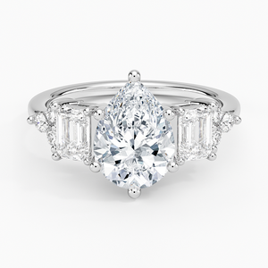 BOJ <b>Ring</b> 0124 Pear Cut <b>925</b> <b>Silver</b> Cluster Prong Setting Solitaire Diamond <b>Ring</b> 2ct D Color VVS1 Moissanite GRA Certified - Product Image 1