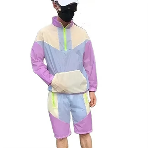 Custom Windbreaker Tracksuit Set Solid Pattern Breathable Nylon Polyester Winter Season EcoFriendly Garment Dyed Screen Printing - Product Image 5