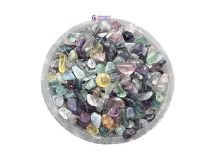 Venta al por mayor de chips de fluorita grabados de 3-5 mm, chips de ágata triturada hechos a mano. Compre piedras curativas en Amayra Crystals Exports India. - Product Image 6