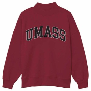 เสื้อสเวตเชิ้ตคอกลม UMASS ทรงปกติสำหรับผู้ชาย ผ้าถักแบบสวมใส่สบายๆ สำหรับฤดูใบไม้ร่วง สีดำ พิมพ์ลายตัวอักษรด้านหน้า โลโก้ ผ้าฝ้าย 100% แพ็ค 2 ชิ้น - Product Image 1