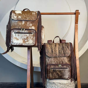 Usine directe en gros en cuir de vachette frange couche sac à dos en gros en cuir véritable multi-fonctionnel voyage sac à dos sacs - Product Image 5