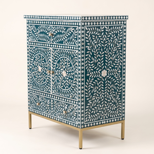 High Quality Handmade Floral Pattern Bone Inlay Bedside <b>Table</b> Living Room Ottoman Nightstand <b>End</b> <b>Table</b> - Product Image 4