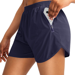 Shorts de Cintura Alta para Mujer con Cinturón y Peluche, Transpirables, Tejidos, Ecológicos, para Gimnasio y Entrenamiento - Venta al Por Mayor - Product Image 2