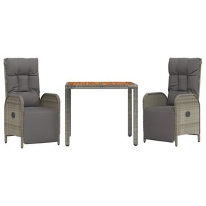 Ensemble de salle à manger de jardin gris - Product Image 3