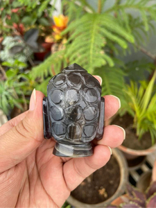 Hand Carved Black Obsidian <b>Buddha</b> <b>Head</b> Natural Crystal Sculpture Meditation Decor Spiritual Gift Wholesale Supplier - Product Image 4