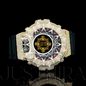 Montre élégante de qualité supérieure en moissanite VVS pour femmes, bracelet luxueux orné de pierres brillantes, disponible à la vente - Product Image 4