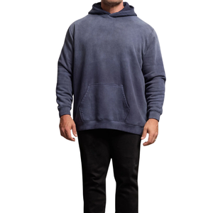 Sweat-shirts pour hommes grande taille, unis, respirants, anti-boulochage, tissu tricoté en polyester/coton 180g, vente en gros, confortables - Product Image 4
