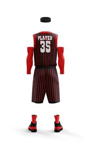 โพลีเอสเตอร์ที่กําหนดเองการออกแบบใหม่เสื้อบาสเกตบอลแบบพลิกกลับได้สวมชุดเครื่องแบบบาสเก็ตบอลตาข่ายแห้งเร็ว - Product Image 4