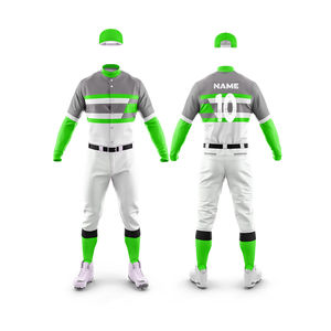 Uniforme de Béisbol Deportivo Personalizado al por Mayor con Logotipo, Conjunto de Uniforme de Béisbol Transpirable de Alta Calidad 100% Poliéster con Impresión Digital - Product Image 6