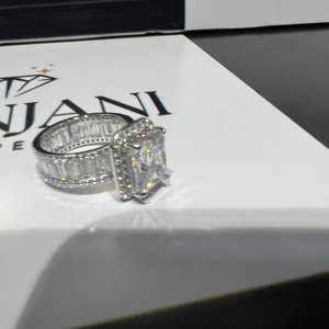 925 Sterling <b>Silver</b> IGI Certified <b>Emerald</b> Cut Diamond Wedding <b>Ring</b> Classic Engagement Fine Party <b>Rings</b> - Product Image 3