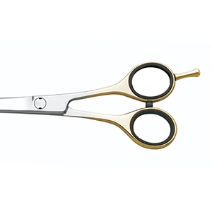 Ciseaux de coiffeur professionnels couleur argent avec manche doré, lames en acier inoxydable ultra-affûtées pour la coupe de cheveux en salon - Product Image 4