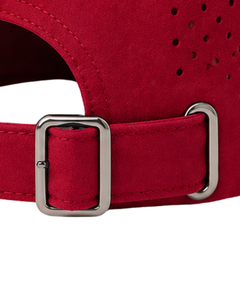 Casquette de baseball sportive rouge respirante avec sangle réglable, légère, séchage rapide, pour course en extérieur, gym, usage décontracté, qualité supérieure - Product Image 3