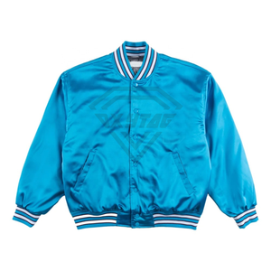 High Quality Men's Satin Varsity <b>Jacket</b> New Design <b>Winter</b> <b>Jacket</b> with Custom Embroidery Hot Sale Wholesale Cheap Price OEM - Product Image 1