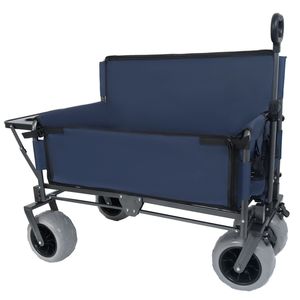Panca pieghevole 3-in-1 con tavolo posteriore integrato, capacità 227 kg, pneumatici da spiaggia 9"x4" per campeggio e avventure in spiaggia - Product Image 3