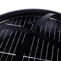 Brasero pliable en métal, grand modèle noir, portable, pour jardin, terrasse, feu de bois, barbecue, chauffage, camping, décoration de jardin